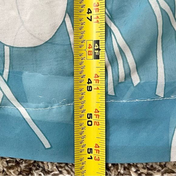 Vintage Eve Stillman Maxi Dress Sheer Blue White Floral Print V Neck Size Small - Picture 8 of 15